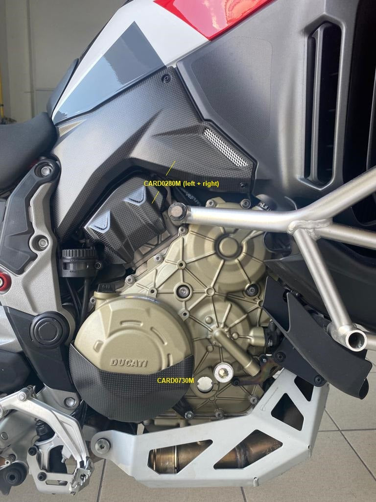 Ducati Multistrada V4 2023 Fianchetti Sotto Serbatoio In Carbonio - Opaco