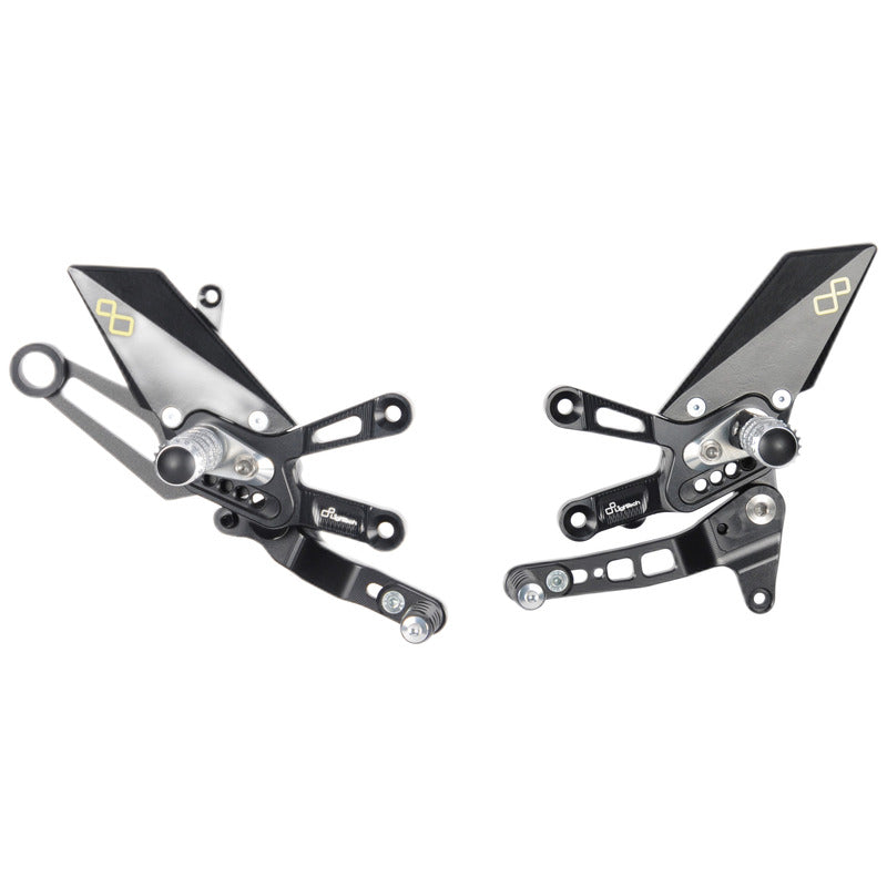 Aprilia RSV4 1100 Factory 2019 Pedane Regolabili Con Poggia Piedi Fissi , Cambio Diritto
