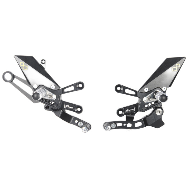 Aprilia RSV4 1100 Factory 2020 Pedane Regolabili Con Poggiapiedi Snodati , Cambio Rovescio