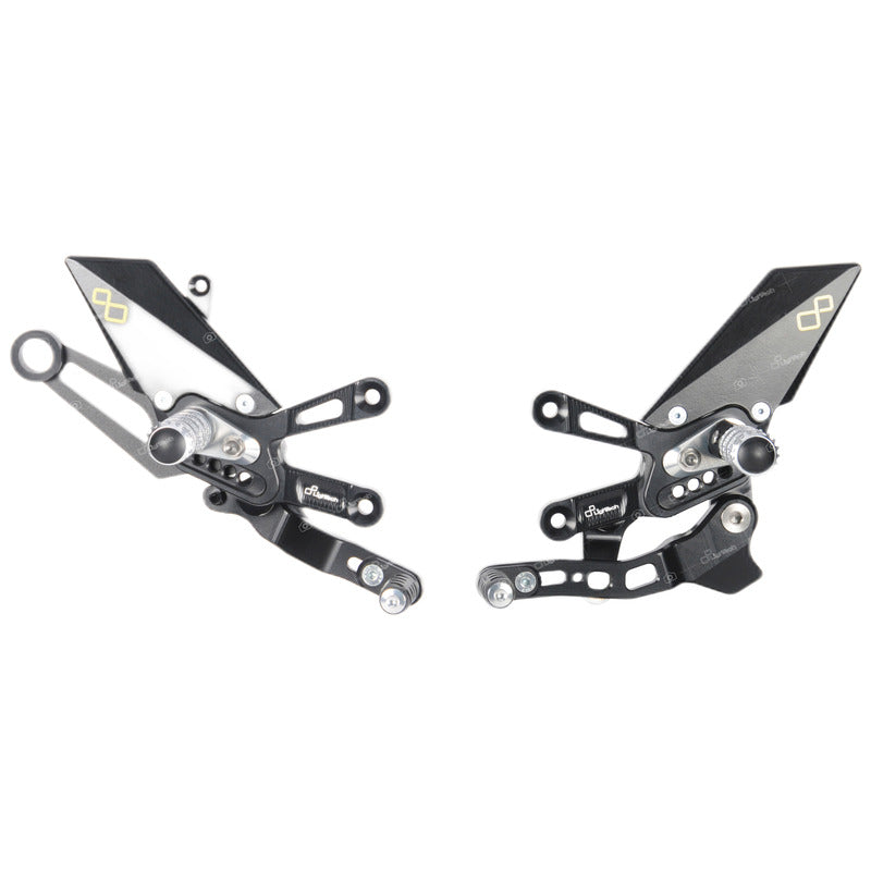 Aprilia RSV4 1100 Factory 2020 Pedane Regolabili Con Poggiapiedi Fissi , Cambio Rovescio