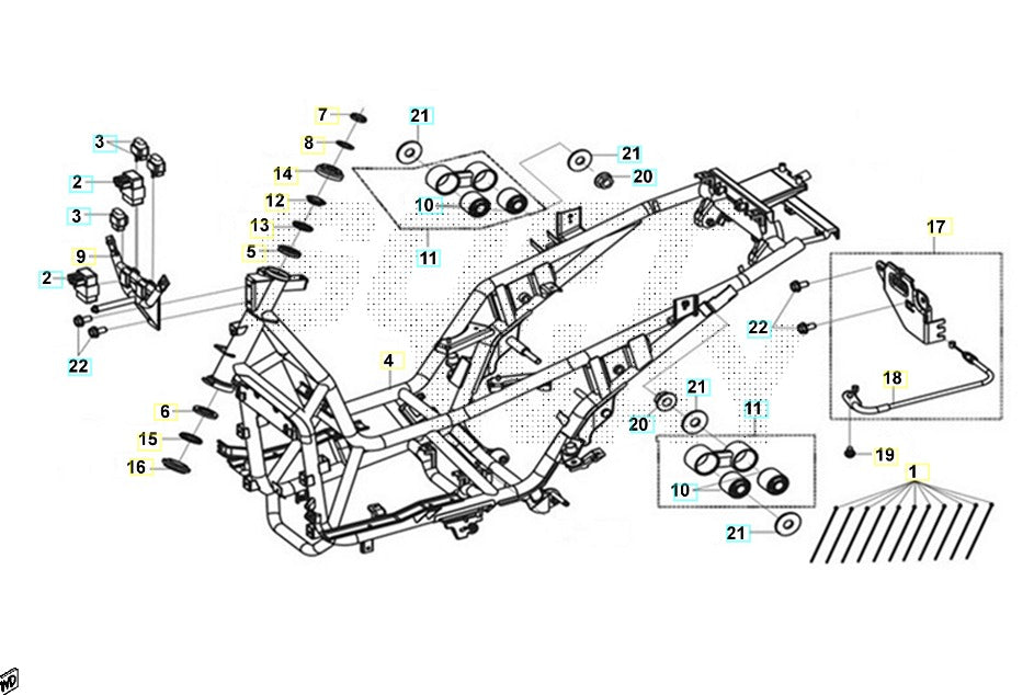 SERIE STERZO ORIGINALE SYM CITYCOM 300S/ABS