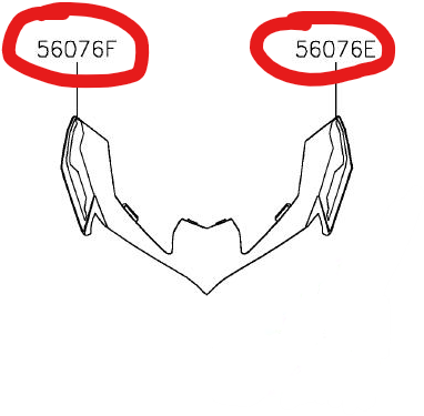 ADESIVO CARENA FARO SX Z900 2024 (GRIGIO)