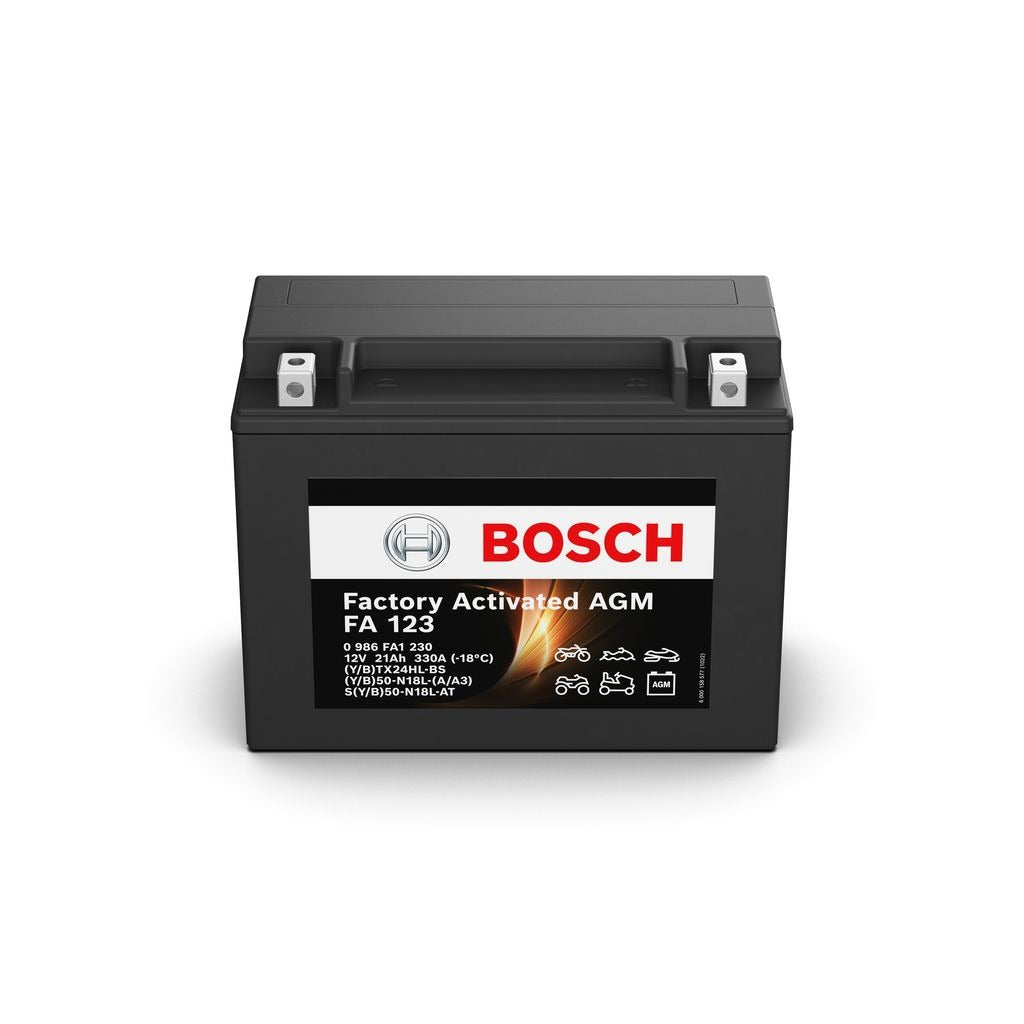 BOSCH Batteria 50N18 L A YTX24HL-BS Y50-N18L-A 12/21AH 330A BOSCH FA123 0986FA1230