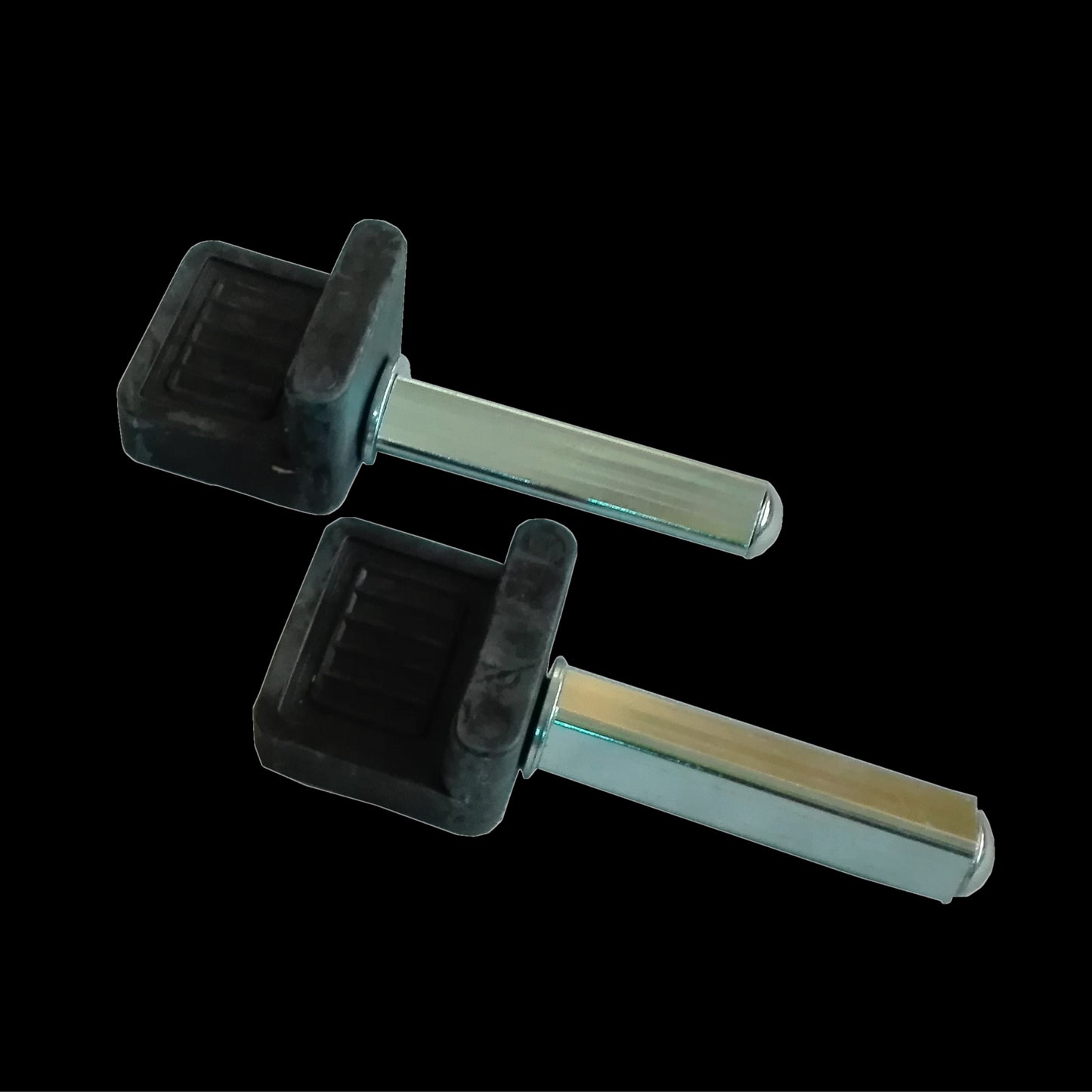 Coppia tamponi in gomma per cavalletto alzamoto posteriore (montano anche su 06-0261) - perno quadrato