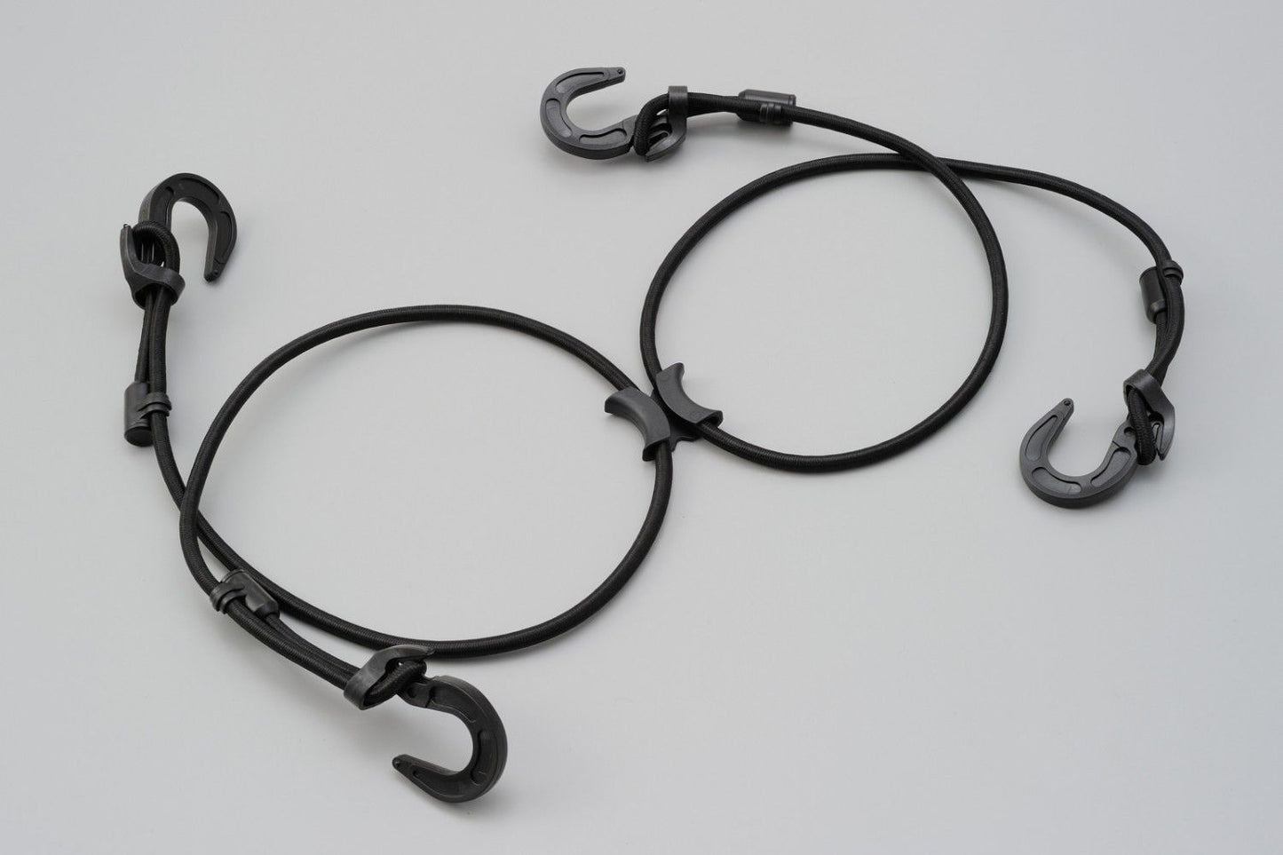 corda elastica per bagagli moto, giunzione a X, 1000mmX2, nero