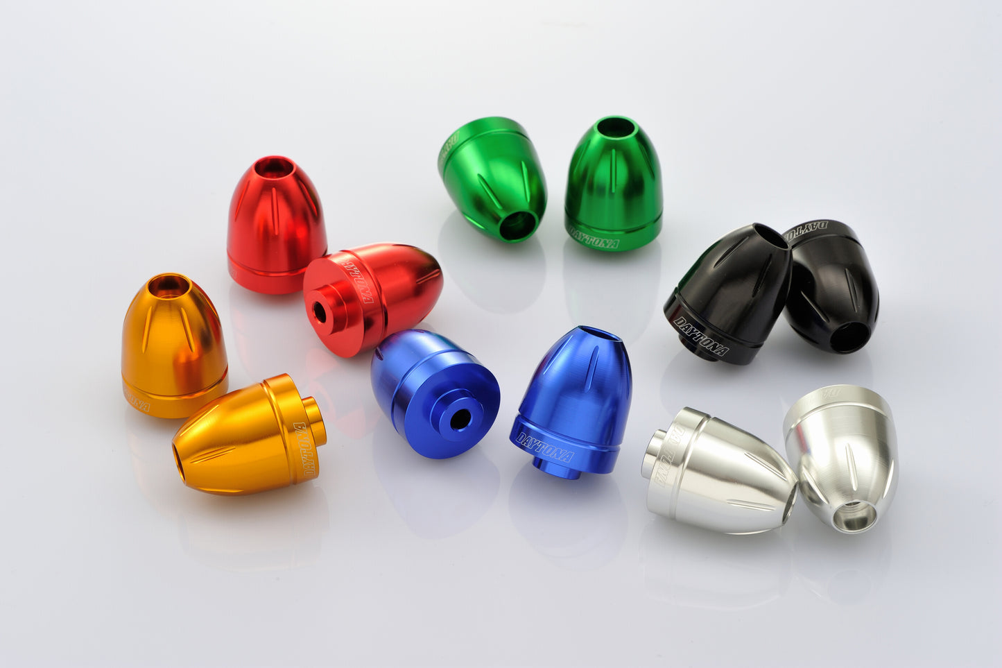 Cp.stabilizzatori manubrio CNC "BULLET" - ARGENTO