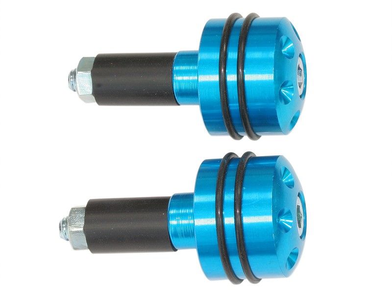 CP.STABILIZZATORI MANUBRIO TRAFORATO ALLUMINIO CON O-RINGS 13 mm. colore Blu