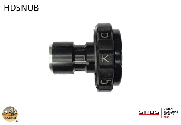 Cruise control meccanico moto HD con manubrio OEM 1" (25,4mm) solo lato dx "Snubbie" nero