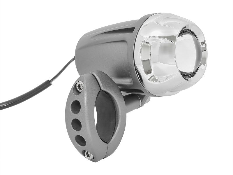 FANALE AUSILIARIO DI PROFONDITA' POLIELLISSOIDALE ALOGENO 12V55W - GHIERA CROMO colore Nero