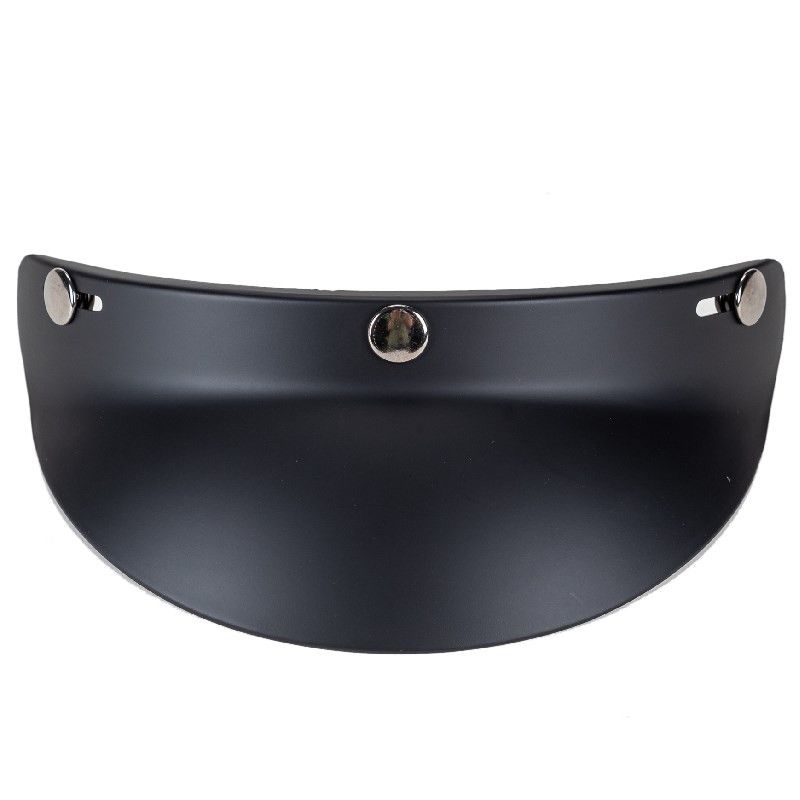 Frontino parasole per casco jet 3 bottoni Nero Opaco