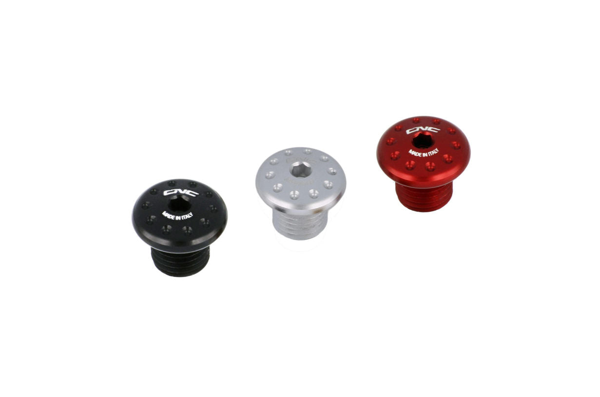 TAPPO FORO SPECCHIO FILETTATURA SINISTRA CNC RACING (M10x1.25) ROSSO