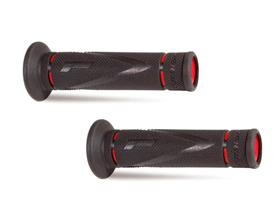 COPPIA MANOPOLE RACING PROGRIP 838 DUAL DENSITY FORATE ROSSE UNIVERSALI