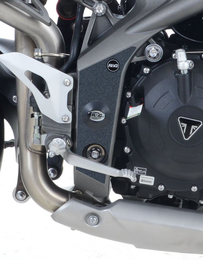 Kit 2pz.adesivi anti-scivolo paratacco Triumph Speed Triple '11-'15 / Speed Triple S/R '16- / Speed Triple RS '18-'20 (telaio)