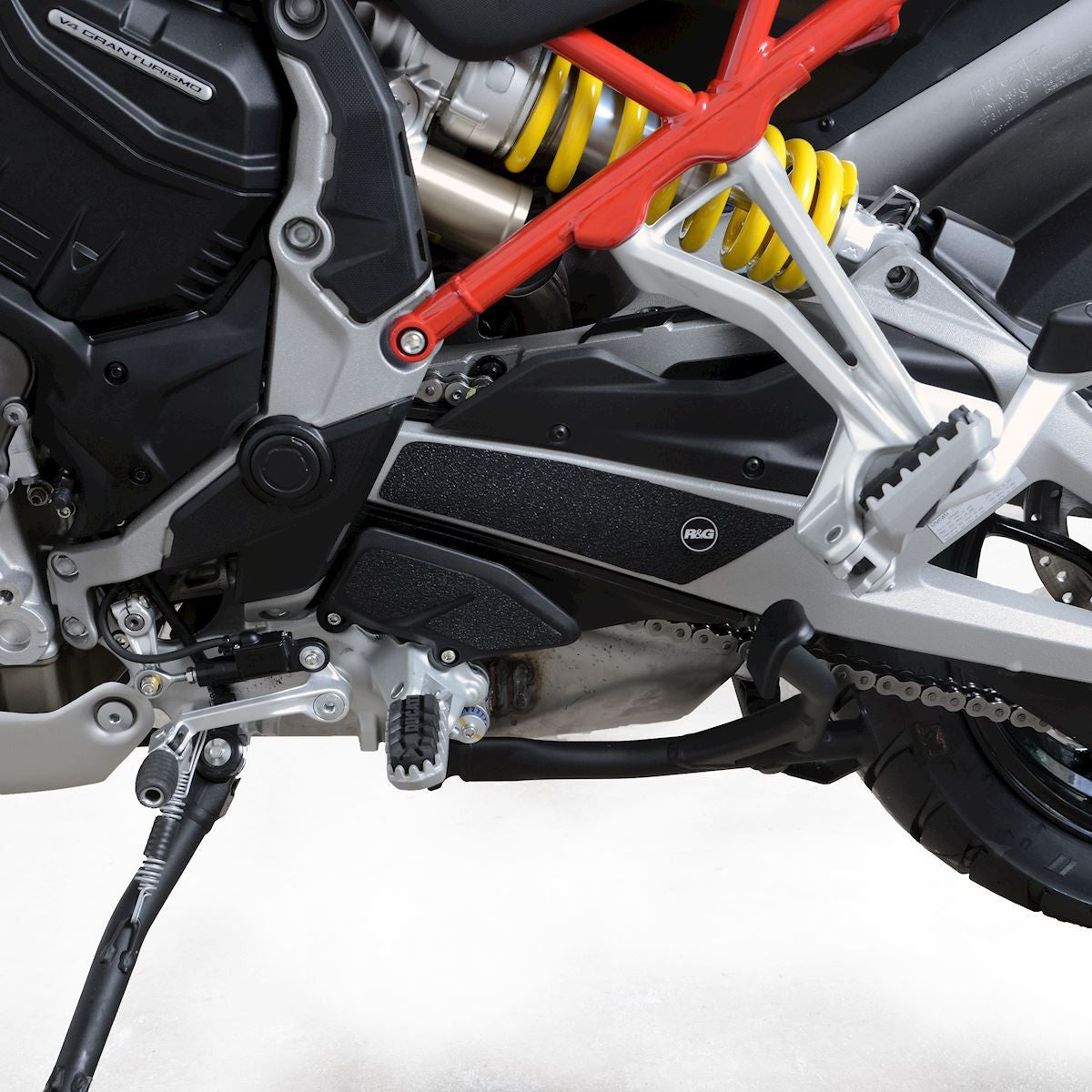 kit 3pz.adesivi anti-scivolo paratacco Ducati Multistrada V4 (S) (Sport) '21- (telaio dx-sx, forcellone sx)