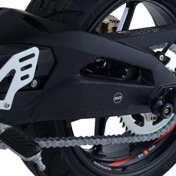 kit 4pz.adesivi anti-scivolo paratacco APRILIA SHIVER 900 nero (forcellone)