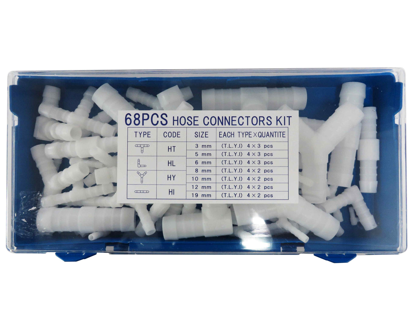 Kit 68pz. giunti tubi benzina (T, L, Y, I)