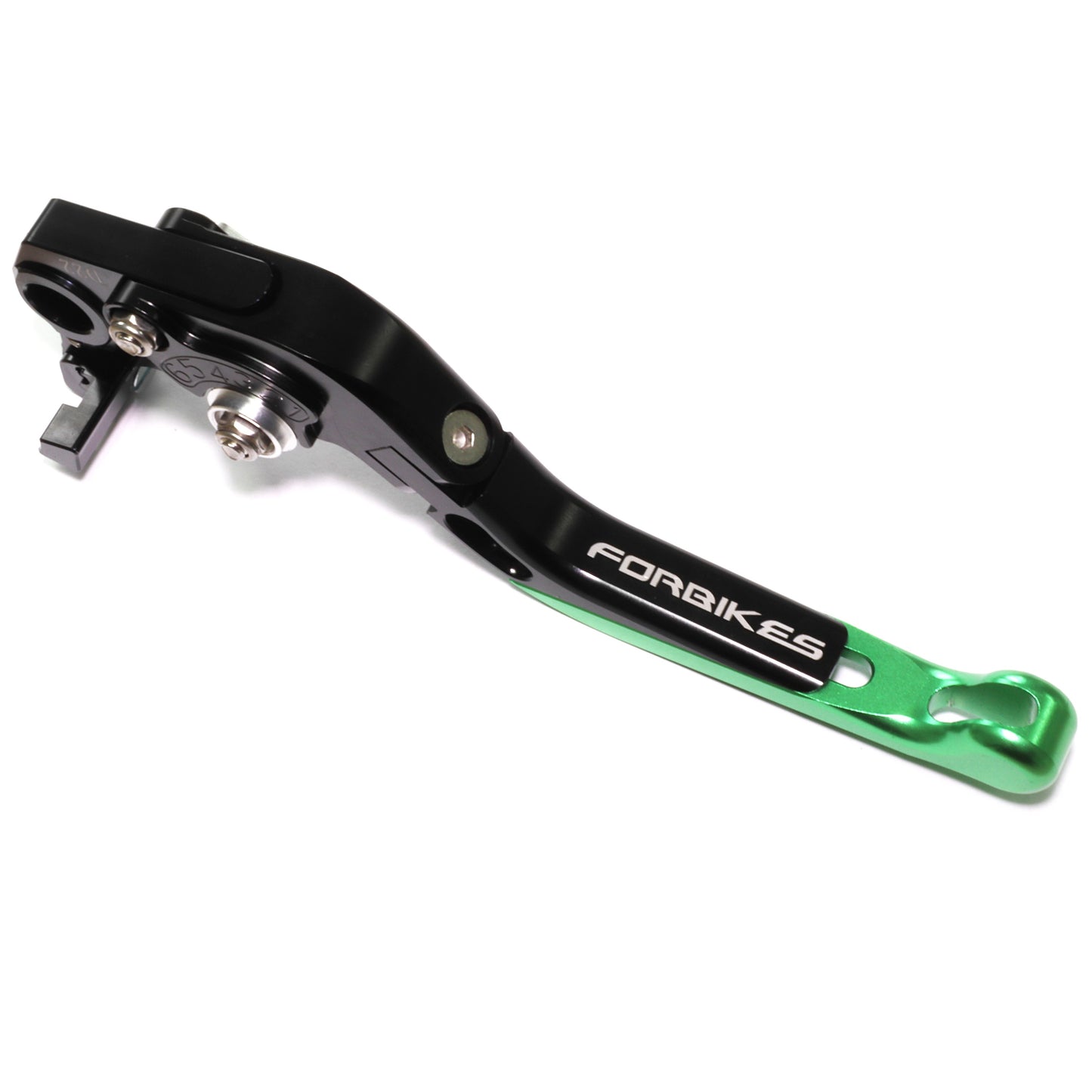 Leva freno moto "Syncro" regolabile e reclinabile, modello per Honda CBR 250 finale leva Verde, colore Nero