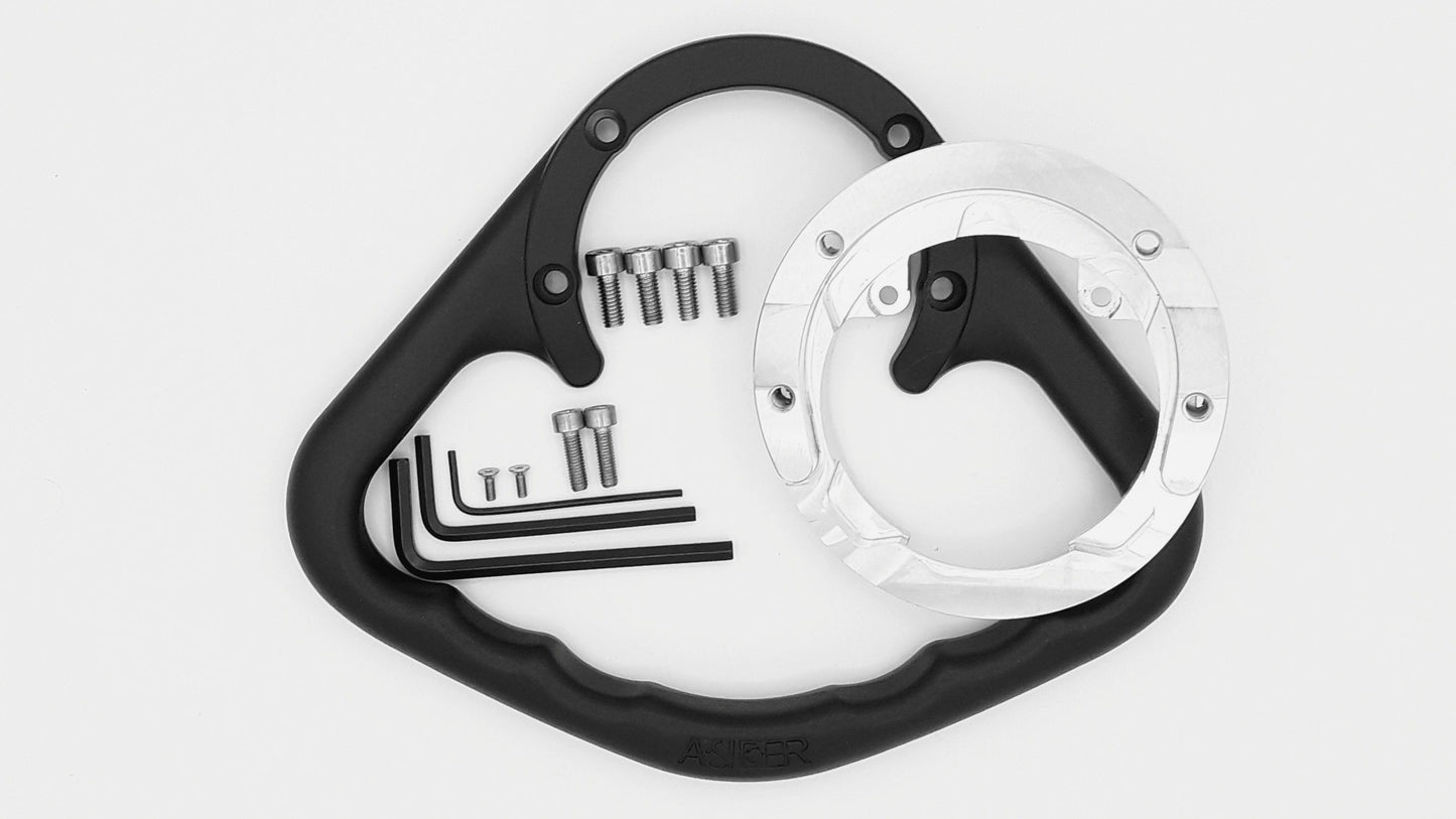 Maniglia serbatoio moto Kawasaki senza viti, nero