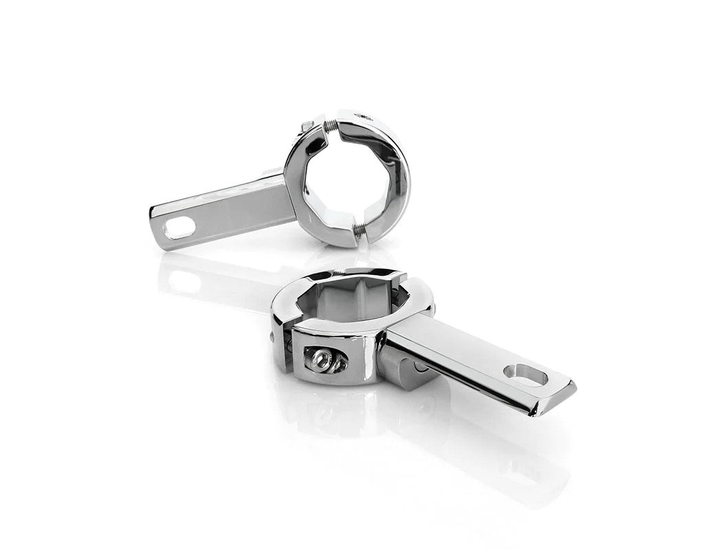 MORSETTI MONTAGGIO FANALE ANTERIORE PER BARRE 32-38MM - CROMATO