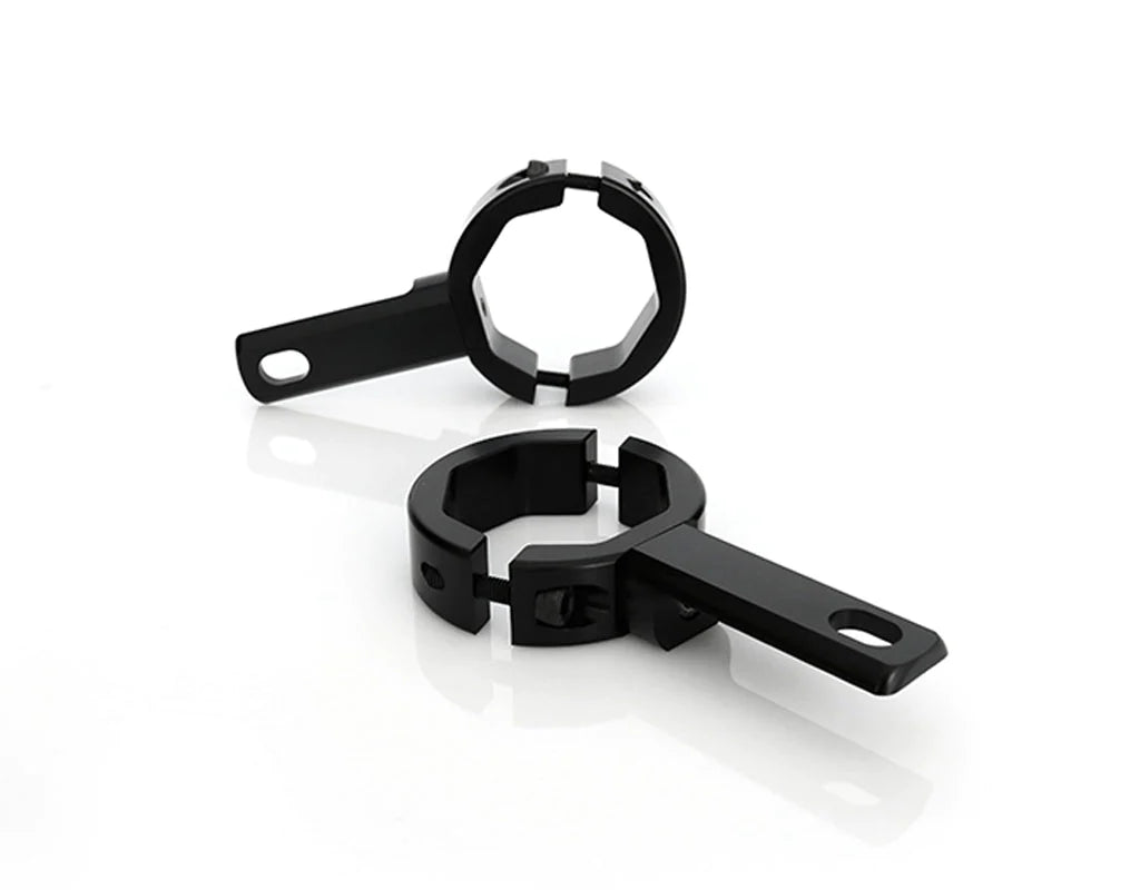 MORSETTI MONTAGGIO FANALE ANTERIORE PER BARRE 39-49MM - NERO
