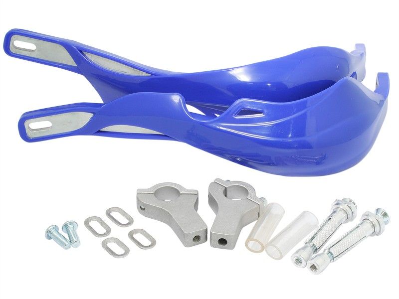 Paramani moto cross integrali con anima in alluminio colore Blu