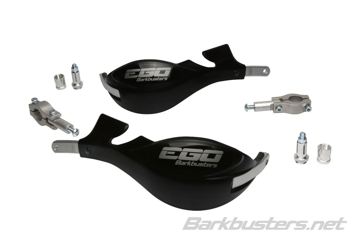 Paramani EGO Barkbusters - Due punti di fissaggio (dritto 22mm) - NERO