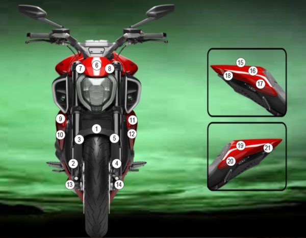 Pellicola protettiva DUCATI DIAVEL V4 Lucido