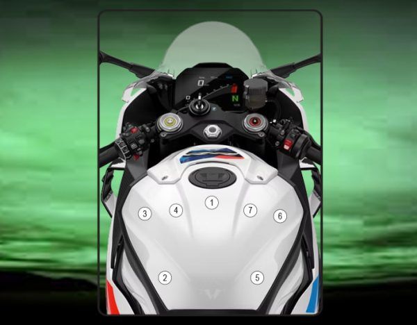 Pellicola protettiva serbatoio per BMW S 1000 RR 2023 Opaco
