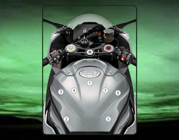 Pellicola protettiva serbatoio per BMW S1000RR 2019-2022 Opaco