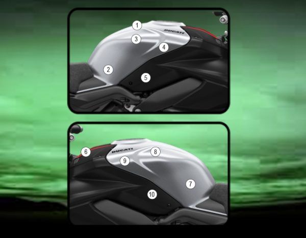 Pellicola protettiva serbatoio per DUCATI STREETFIGHTER V4 SP Lucido