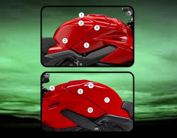 Pellicola protettiva serbatoio per DUCATI STREETFIGHTER V4 Lucido