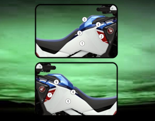 Pellicola protettiva serbatoio per Honda AFRICA TWIN ADVENTURE SPORTS CRF1100L 2020 - Lucido