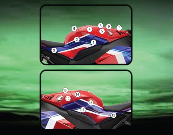 Pellicola protettiva serbatoio per Honda CBR1000RR 2020 - Opaco