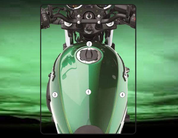 Pellicola protettiva serbatoio per Kawasaki Z650RS 2021 - Opaco