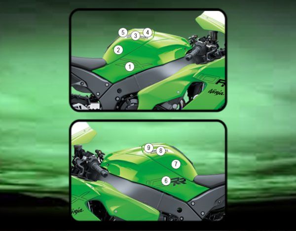 Pellicola protettiva serbatoio per Kawasaki ZX-10RR 2021 - Lucido