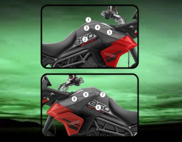 Pellicola protettiva serbatoio per TIGER 850 Sport 2020 - Lucido