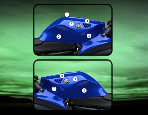 Pellicola protettiva serbatoio per Yamaha R7 2021 - Lucido