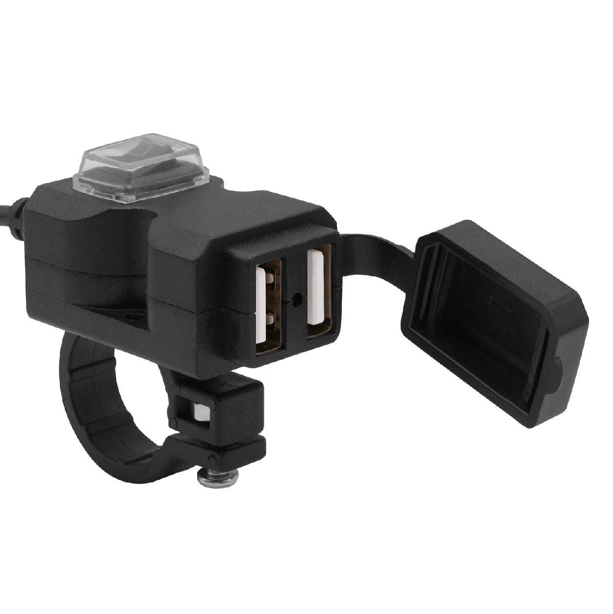 Presa USB doppia porta 3.1A 5V - ABS nero, impermeabile