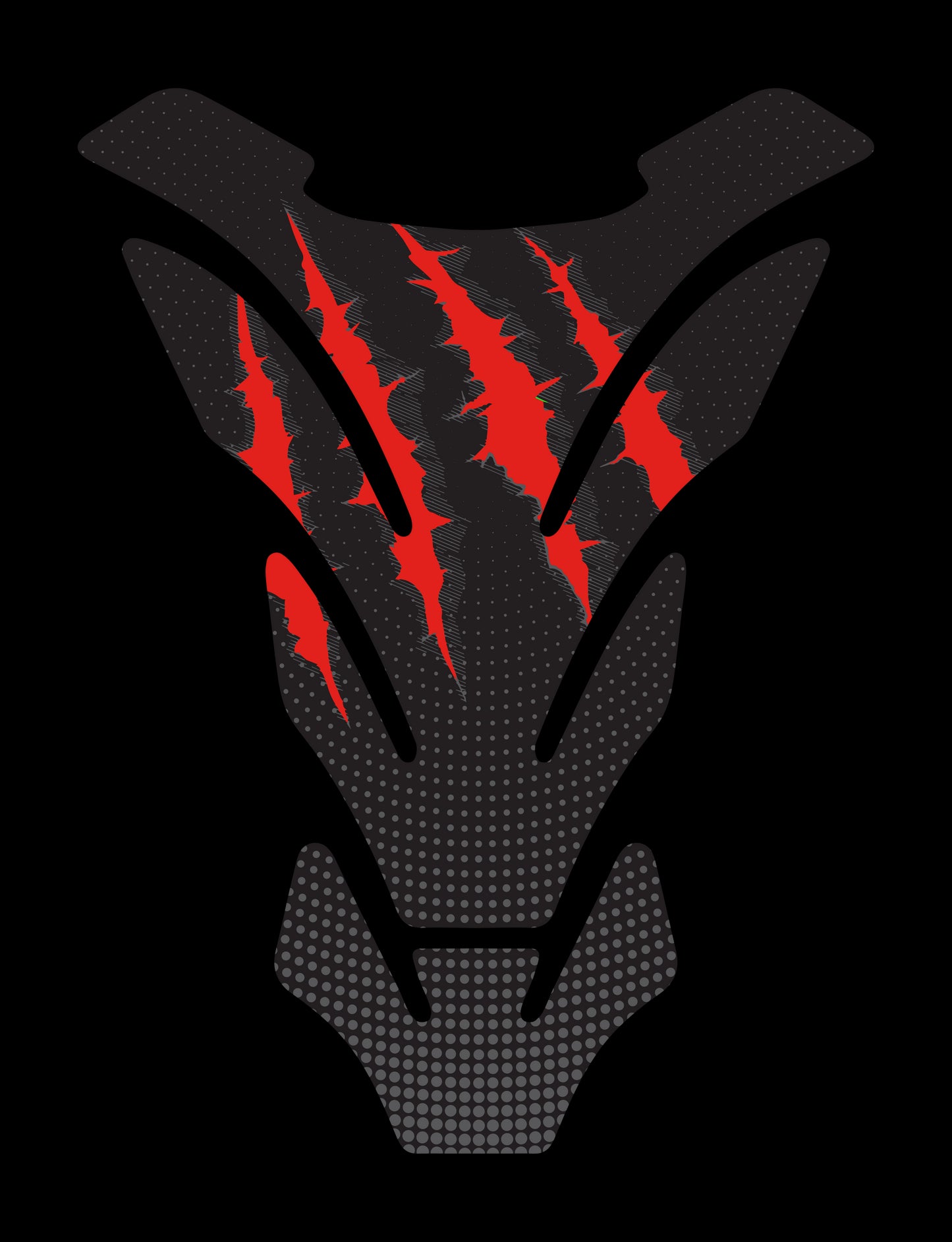 Protezione serbatoio resinata, tipo B - "GRAFFIO" Rosso