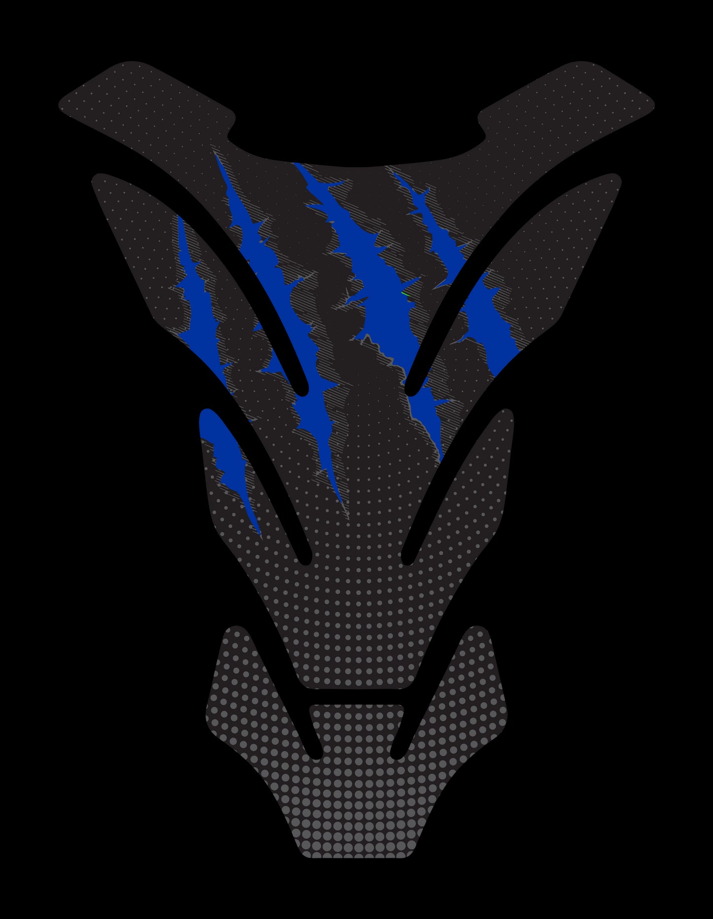 Protezione serbatoio resinata, tipo B - "GRAFFIO" Blu