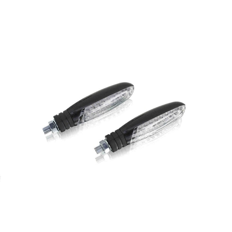 PUIG FRECCE LED MODELLO CIGAR NERO - Lenti trasparente e base nera - Omologate secondo gli standard europei - Dimensioni: