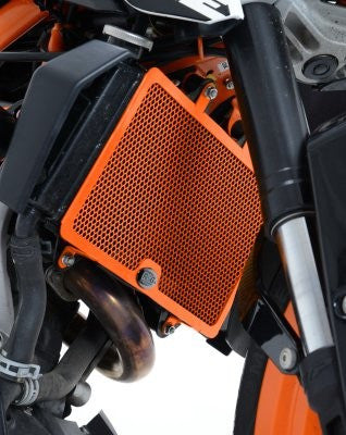 retina protezione radiatore - KTM 390 Duke fino '16 / RC390 -'21 / RC125/200 (arancio)