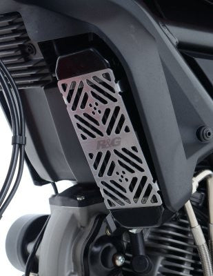retina protezione radiatore olio, Ducati Scrambler 800 Classic, Street Classic, Urban Enduro, Flat Track Pro, Sixty2, Desert Sled / Monster 797 - colore alluminio satinato