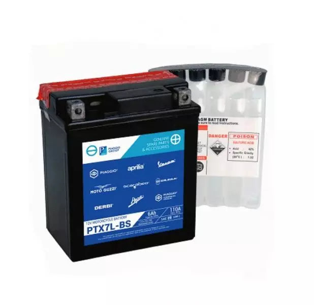 BATTERIA ORIGINALE PIAGGIO PTX7L-BS 12V 6AH (1R000317)