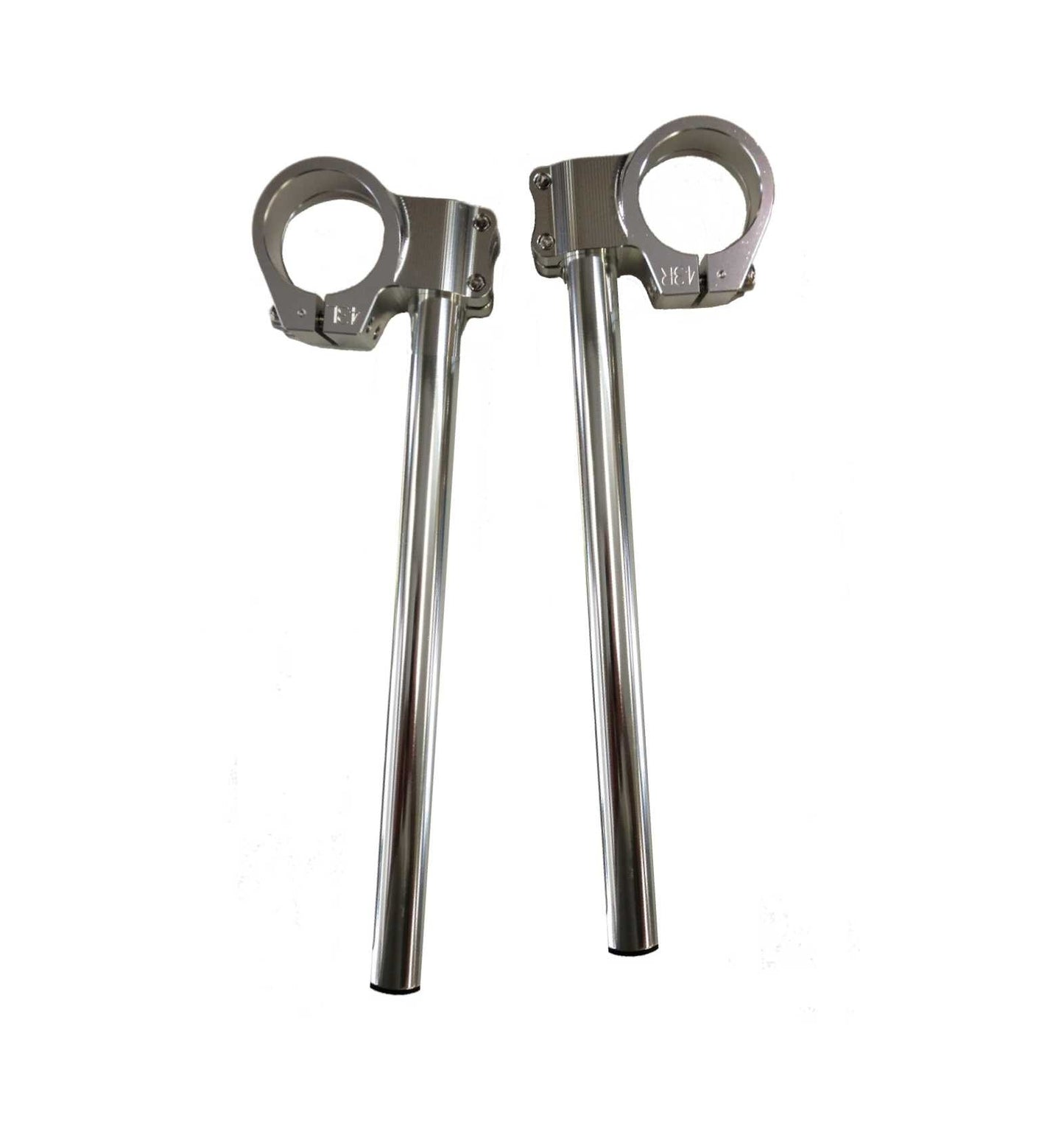 Semimanubri moto versione racing diametro 54 mm color alluminio (coppia)