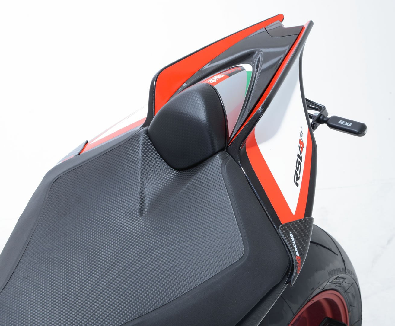 sliders codone posteriore in carbonio, Aprilia RSV4 / RSV4 RR '15- / RSV4 RF / RSV4 1100 Factory '19-'20 / V4 Tuono 1100 '15-'20 - finitura lucida
