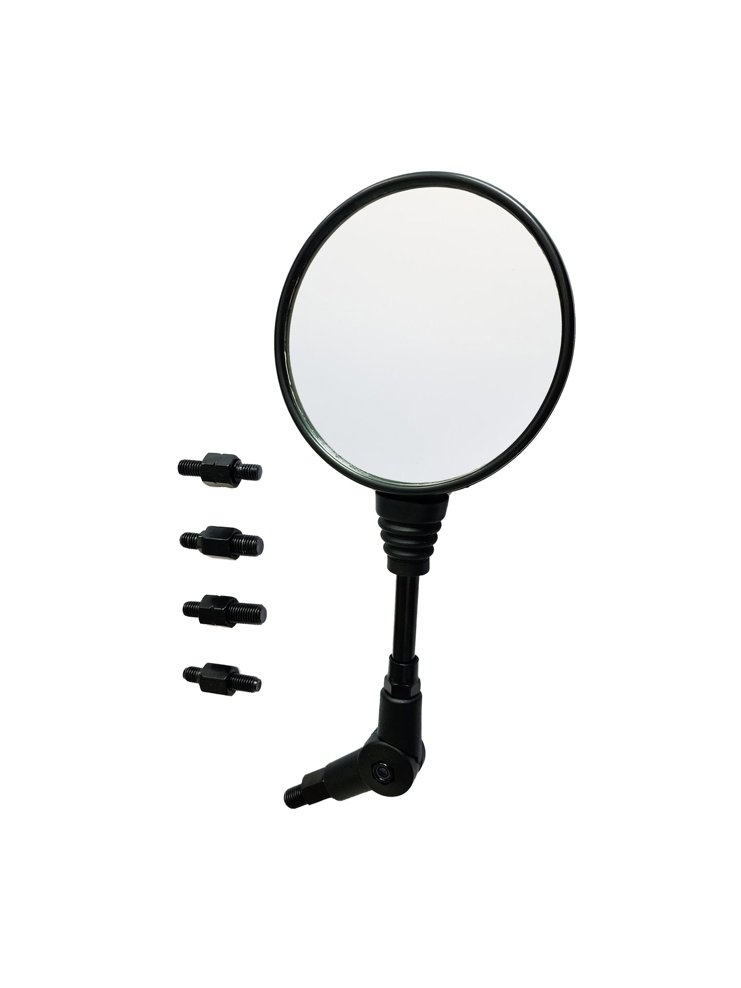 Specchietto universale tondo dx/sx reclinabile nero - E-MARKED