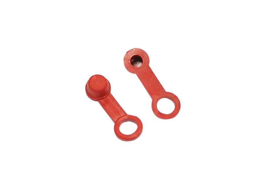 Tappino in gomma colorato spurgo pinza/pompa colore Rosso