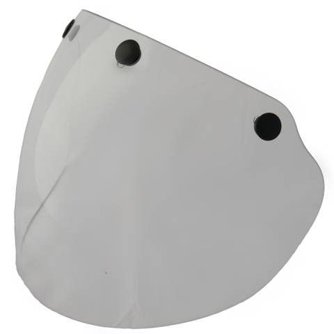 Visiera antigraffio tre bottoni (interasse regolabile) per casco JET - bottoni inclusi Trasparente