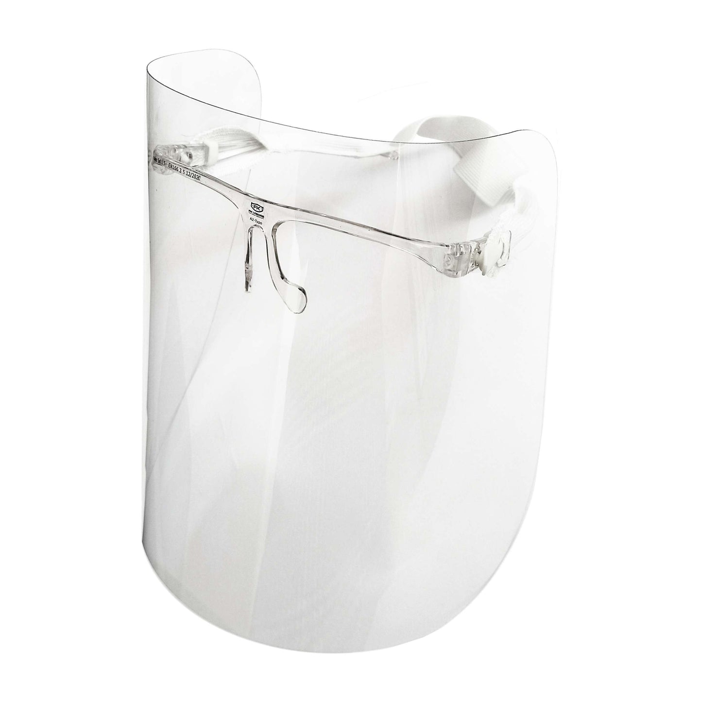 Visiera sanitaria in policarbonato con montatura ad occhiale A2-TYPE